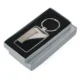 Metal Keychain Rectangle Gun Metal Matte Finish Plate