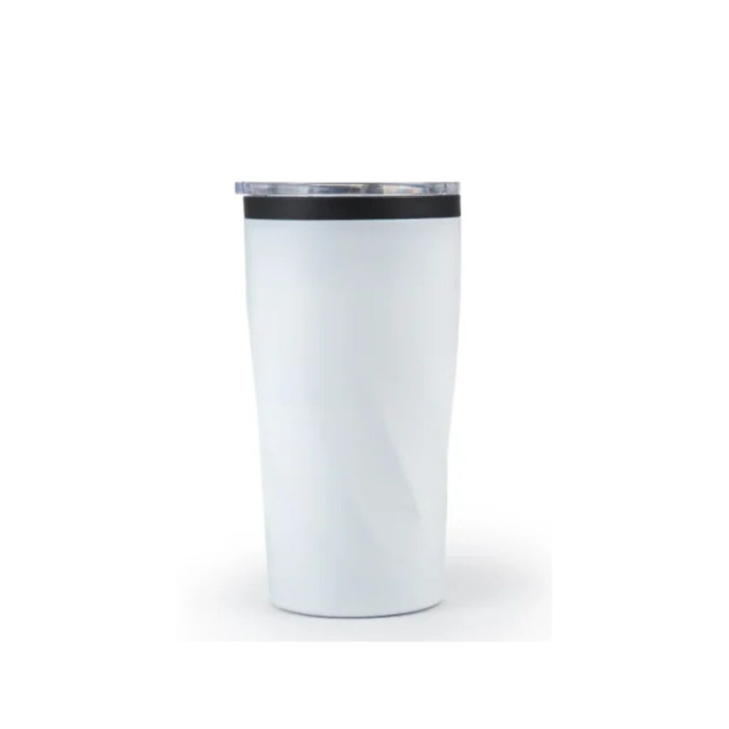 Double Wall SS Tumblers with PP Interior and Transparent Lid 580ml