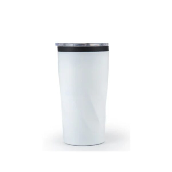 Double Wall SS Tumblers with PP Interior and Transparent Lid 580ml