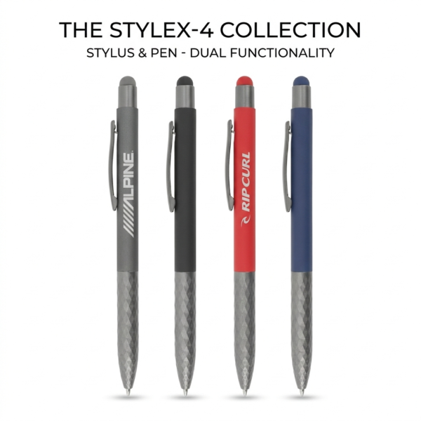 Stylus Metal Pens with Textured Grip