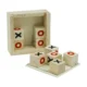 Tic-Tac-Toe Wooden Board Game with Slide Storage Box & 9 Wooden Cubes - Image 3